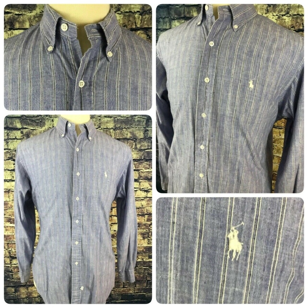 Vintage Ralph Lauren Mens Madras Shirt Size Large